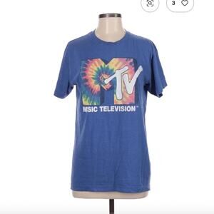 MTV Blue Short Sleeve T-Shirt Size M